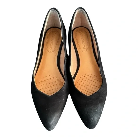 Corso Como Jullia Black Suede Pointed Toe Ballet Flats, Size 5.5 - Picture 5 of 7